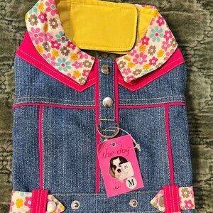The Dog Denim Dog Vest Size M NWT